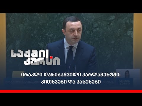 ირაკლი ღარიბაშვილი პარლამენტში: კითხვები და პასუხები